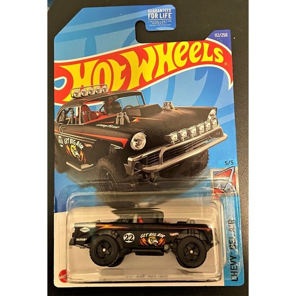 Hot Wheels 2022 #112 Chevy Bel Air Big-Air Bel-Air - Colore Nero, Scala 1/64